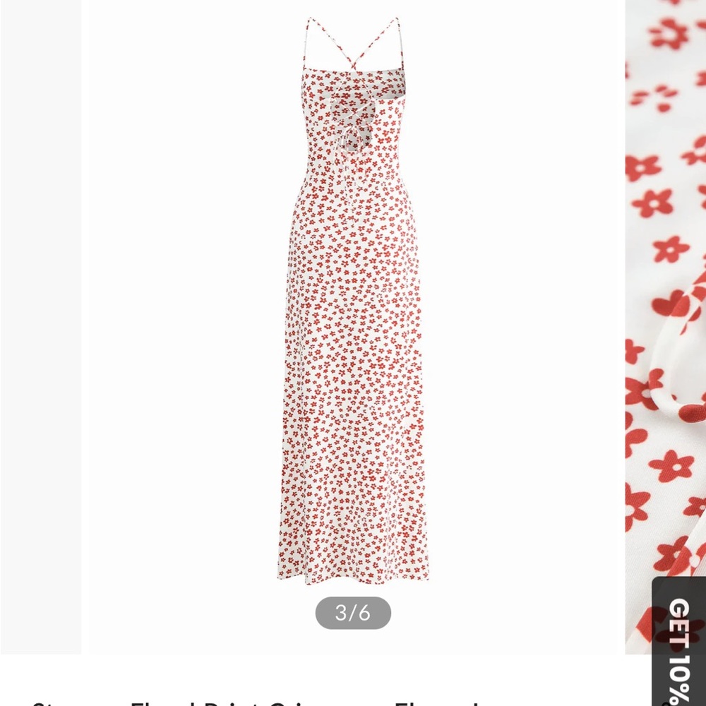 Long crisscross back printed maxi from Commense